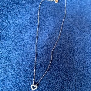 NECKLACE NICKEL FREE HEART ON 18” Chain, silver
